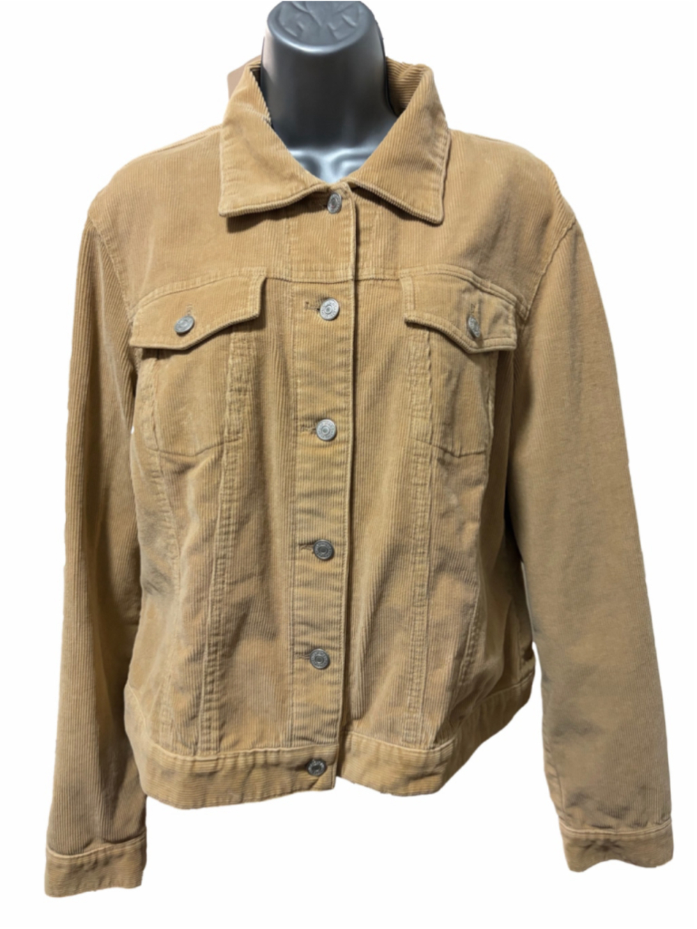 GAP Factory Store Tan Corduroy Trucker Jacket Vintage Style Classic Size Large